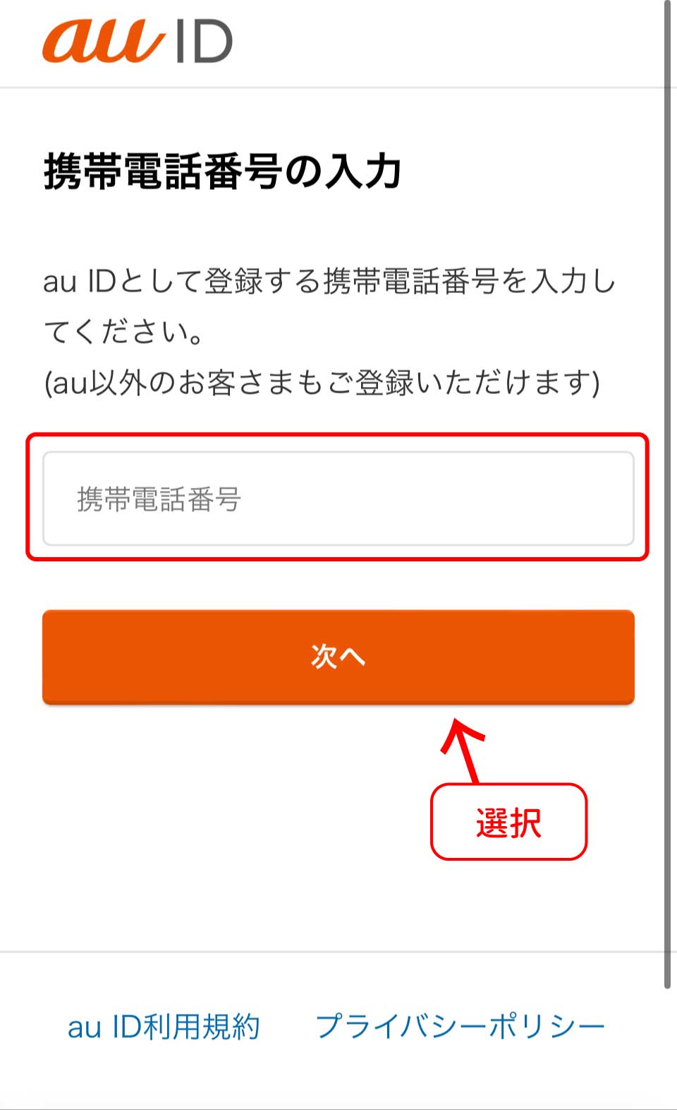 auスマートパスプレミアム登録手順